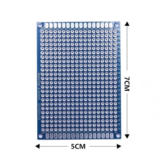 5x7 CM Double Sided Prototype Universal Circuit PCB Board - 2.54mm Pitch