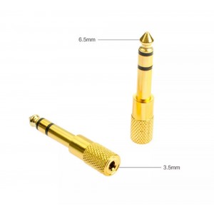 6.5mm Male to 3.5mm Female Stereo Audio Jack Converter Adapter 6.5mm Male to 3.5mm Female Stereo Audio Jack Converter Adapter