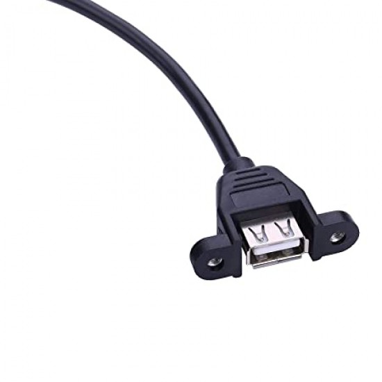 USB Type A Male to Type A Female  Panel-Mount Cable - 50CM