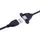 USB Type A Male to Type A Female  Panel-Mount Cable - 50CM