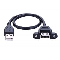 USB2.0 Type A Male to Type A Female  Panel-Mount Cable - 50CM