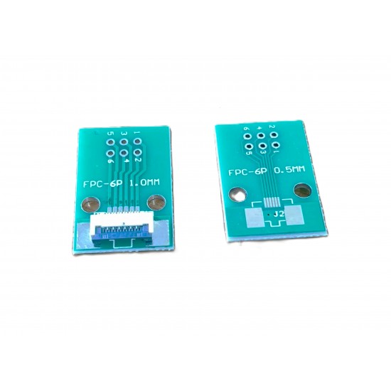 6 Pin 1.0mm FFC / FPC Adapter Board With Soldered Connector