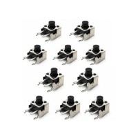 6x6x6 Right Angle Tact Switch - Momentary Switch - Pack of 10
