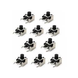 6x6x6 Right Angle Tact Switch - Momentary Switch - Pack of 10