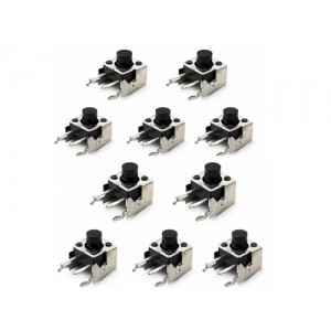 6x6x6 Right Angle Tact Switch - Momentary Switch - Pack of 10 6x6x6 Right Angle Tact Switch - Momentary Switch - Pack of 10