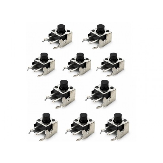 6x6x6 Right Angle Tact Switch - Momentary Switch - Pack of 10 6x6x6 Right Angle Tact Switch - Momentary Switch - Pack of 10