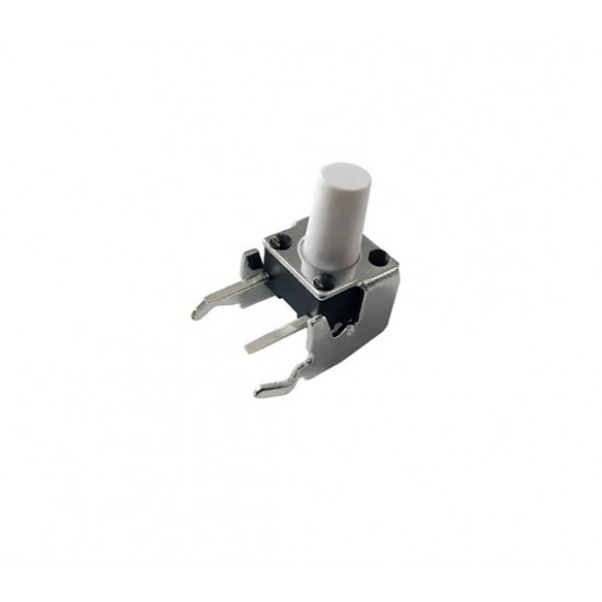 6x6x6 Right Angle Tact Switch - Momentary Switch - White Knob - Pack of 10 6x6x6 Right Angle Tact Switch - Momentary Switch - White Knob - Pack of 10