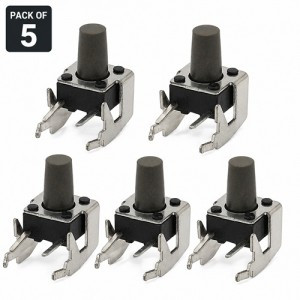 6x6x9 Right Angle Tactile Switch - Momentary Switch - Pack of 5 6x6x9 Right Angle Tactile Switch - Momentary Switch - Pack of 5