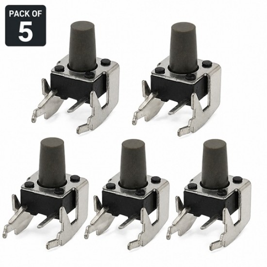 6x6x9 Right Angle Tactile Switch - Momentary Switch - Pack of 5 6x6x9 Right Angle Tactile Switch - Momentary Switch - Pack of 5