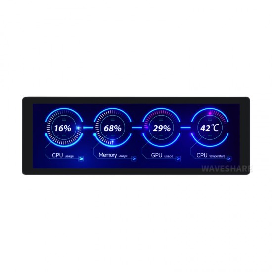 7.9inch IPS Display, 400×1280 Pixel, Toughened Glass Panel, HDMI Interface, With Touch Function