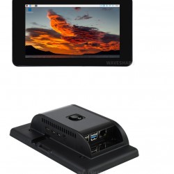 7inch DSI LCD (B) with Case, IPS Screen Capacitive Touch Display, DSI Interface, 800×480, 5-Point Touch
