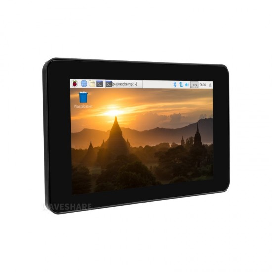 7inch DSI LCD (B) with Case, IPS Screen Capacitive Touch Display, DSI Interface, 800×480, 5-Point Touch