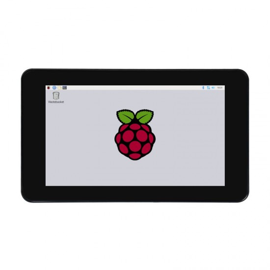 Waveshare 7inch Capacitive Touch IPS Display for Raspberry Pi, with Protection Case, 1024×600, DSI Interface [With White case]