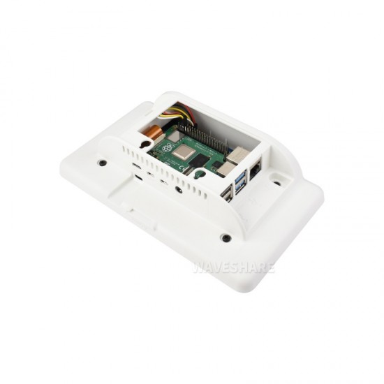 Waveshare 7inch Capacitive Touch IPS Display for Raspberry Pi, with Protection Case, 1024×600, DSI Interface [With White case]