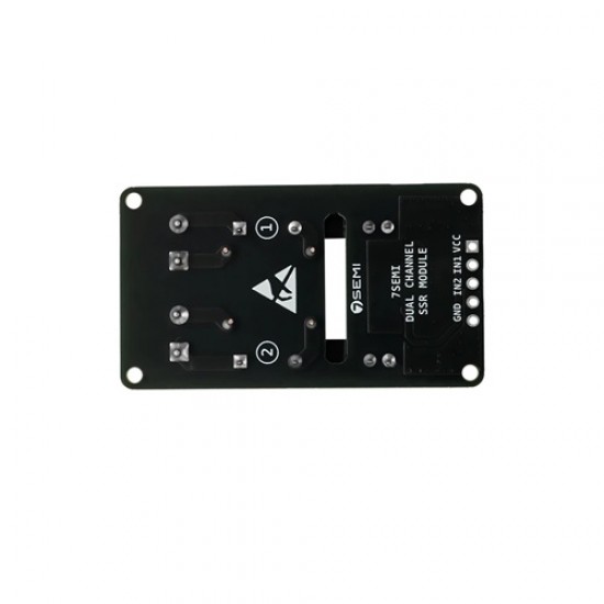 7Semi 2-Ch Solid State Relay Zero-cross Module 5V IN 240VAC 2A OUT (MPN:BO-30102)