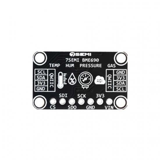 7Semi BME690 Digital Sensor Module – Temperature, Humidity, Pressure, Gas | I2C/SPI (MPN: ES-12253)