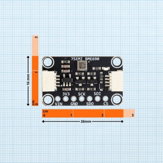 7Semi BME690 Digital Sensor Module – Temperature, Humidity, Pressure, Gas | I2C/SPI (MPN: ES-12253)