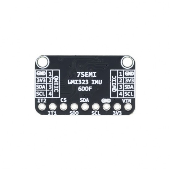 7Semi BMI323 IMU Breakout Board – 6DOF Accelerometer + Gyroscope with Qwiic Support (SPI/I2C) (MPN: ES-12252)