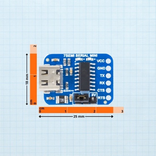 7Semi CH343 USB-C to UART Converter – High-Speed 6Mbps Serial Module (MPN: CM-11019) 7Semi CH343 USB-C to UART Converter – High-Speed 6Mbps Serial Module (MPN: CM-11019)