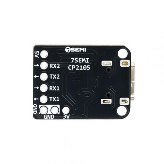 7Semi CP2105 Dual USB to UART Converter Module with USB Type-C (MPN:CM-11029)