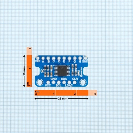 7Semi DAC7578 Breakout - 8 Channel 12bit I2C DAC (MPN: BO-10193) 7Semi DAC7578 Breakout - 8 Channel 12bit I2C DAC (MPN: BO-10193)