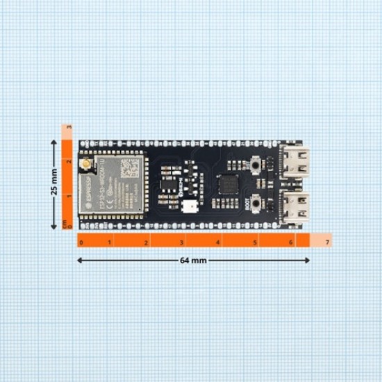 7Semi ESP32-S3 Dual USB Development Board with WiFi and BLE (MPN: DC-10127) 7Semi ESP32-S3 Dual USB Development Board with WiFi and BLE (MPN: DC-10127)