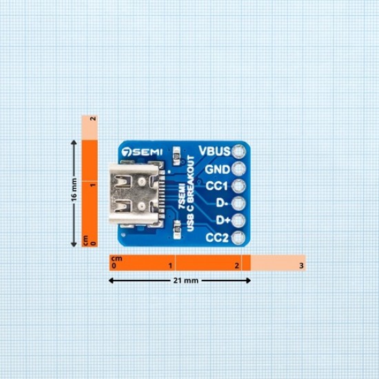 7Semi USB-C Female Breakout (MPN:CB-10112) 7Semi USB-C Female Breakout (MPN:CB-10112)