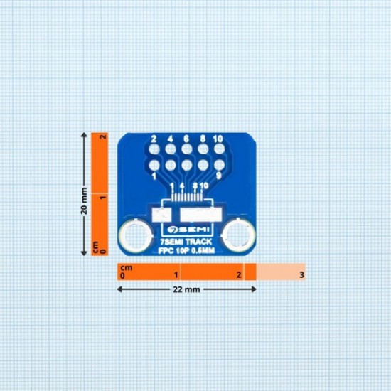 7Semi FFC FPC 10 Pin Adapter Board PCB 0.5mm (MPN: TR-10116)