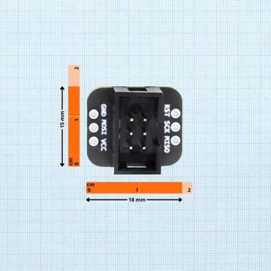 7Semi ISP Plug-in Adapter Board - 2.54mm 3x2 6-Pin Male Header (MPN:PR-10116)