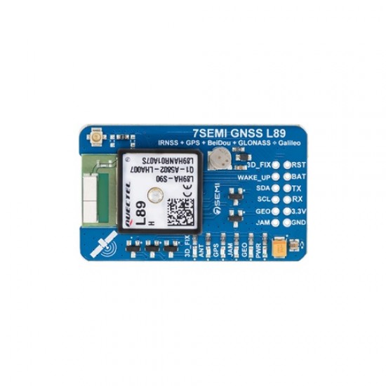 7Semi L89HA Breakout Multi-GNSS engines for GPS, IRNSS, GLONASS, BeiDou, Galileo and QZSS (MPN: CM-10119)