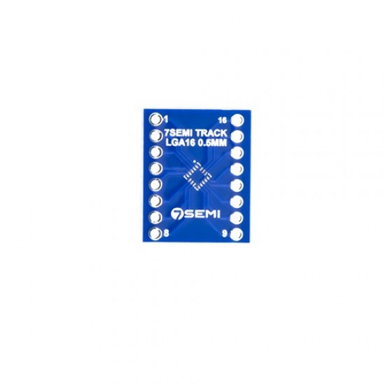 7Semi LGA16 QFN16 0.5mm Breakout Adapter PCB (MPN: TR-10112) 7Semi LGA16 QFN16 0.5mm Breakout Adapter PCB (MPN: TR-10112)