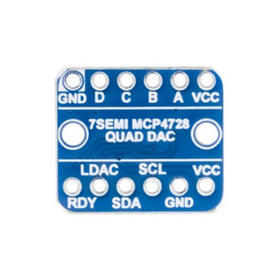 7Semi MCP4728 Quad DAC Module – I²C (MPN: BO-10205)