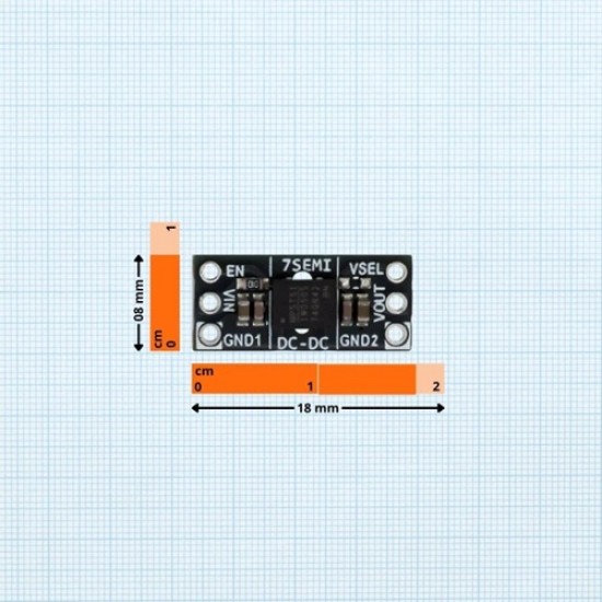 7Semi MIE1W0505 Isolated 5V DC-DC Converter Module 1W - 2.5kVRMS Isolation (MPN:BO-10216)
