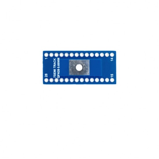 7Semi QFN28 Adapter Board - SMD to 28 Pin DIP (MPN: TR-10111) 7Semi QFN28 Adapter Board - SMD to 28 Pin DIP (MPN: TR-10111)