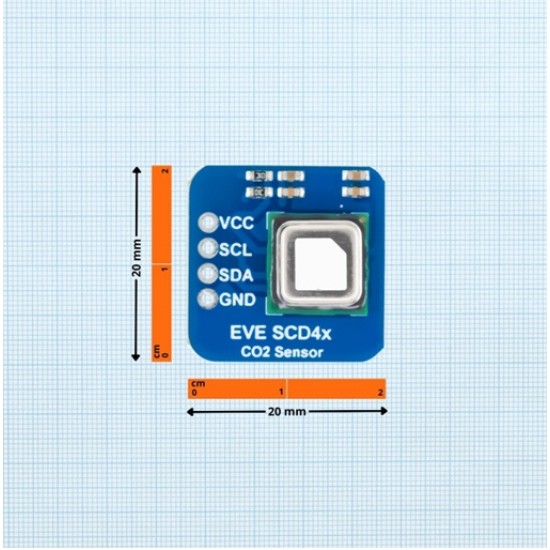 7Semi SCD40 CO2, Temperature and Humidity Sensor Breakout Mini (MPN: ES-12129-v1)