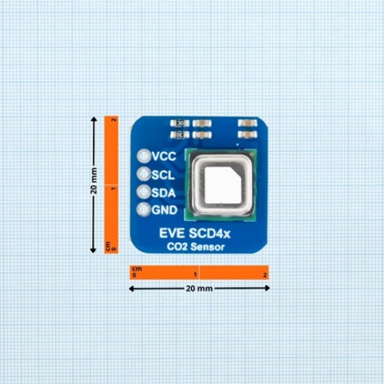 7Semi SCD41 CO2, Temperature and Humidity Sensor Breakout Mini (MPN: ES-12130-V1)
