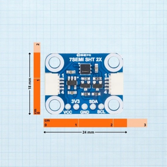 7Semi SHT25 Temperature and Humidity Sensor Breakout I2C (MPN:ES-12126)