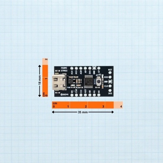 7Semi STM32 Development Board with STM32L011D4P6 (MPN:DV-10126) 7Semi STM32 Development Board with STM32L011D4P6 (MPN:DV-10126)