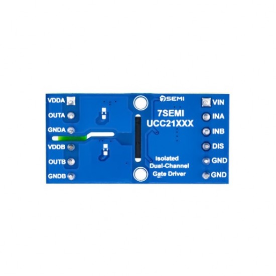 7Semi UCC21331 Isolated Dual-Channel Gate Driver Breakout – 3kVRMS Isolation, 4A/6A Drive (Half-Bridge / High-Side / Low-Side) (MPN: BO-10184) 7Semi UCC21331 Isolated Dual-Channel Gate Driver Breakout – 3kVRMS Isolation, 4A/6A Drive (Half-Bridge / High-Side / Low-Side) (MPN: BO-10184)