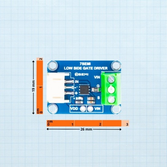 7Semi UCC27516 Gate Driver Breakout Board (4A Peak-Source/Peak-Sink) (MPN: BO-10166)