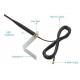 OmniLink 868MHz 5dBi Rubber Duck Antenna with 5m RG174 Bare Copper Cable & SMA Male Straight Connector