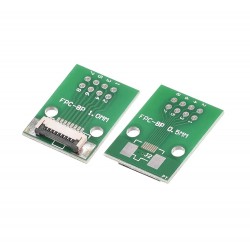 8 Pin 0.5mm FFC / FPC Adapter Board With Soldered Connector 8 Pin 0.5mm FFC / FPC Adapter Board With Soldered Connector