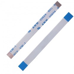 10Pin 0.5mm Pitch 100mm Same Side Contact FFC Cable (Flexible Flat Cable) - 100mm Length