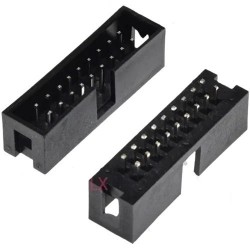 9x2 18 Pin FRC Shrouded Male Header - 2.54mm Pitch - Straight