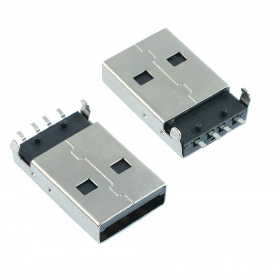 USB Connector - A-Type 4 Pin Male Plug Right Angle Connector - SMD