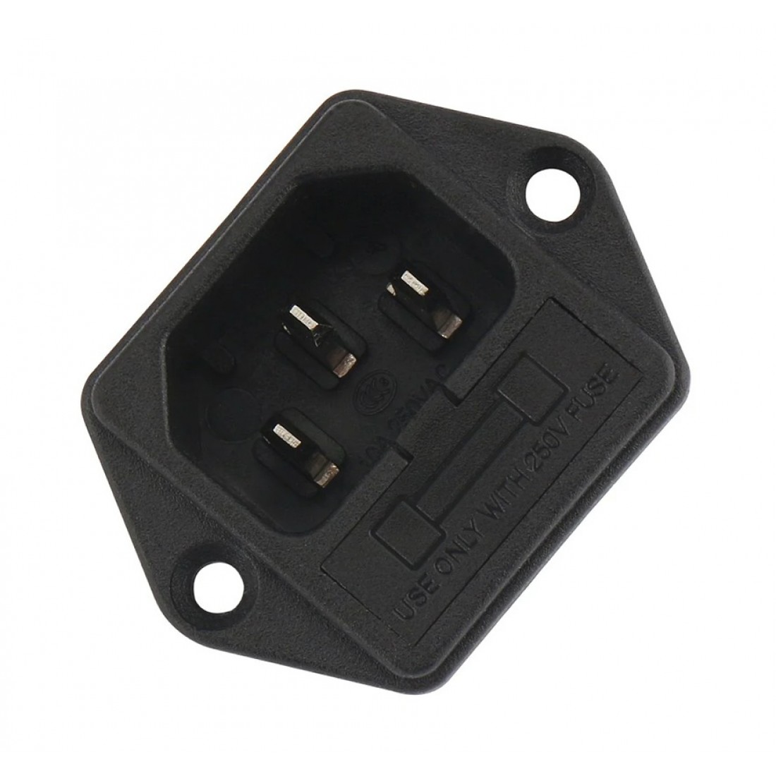 Buy IEC320 C14 3-Pin Male AC Power Inlet Socket with Fuse Holder - 250V ...