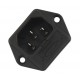IEC320 C14 3-Pin Male AC Power Inlet Socket with Fuse Holder - 250V 10A - Panel Mount IEC320 C14 3-Pin Male AC Power Inlet Socket with Fuse Holder - 250V 10A - Panel Mount