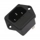 IEC320 C14 3-Pin Male AC Power Inlet Socket with Fuse Holder - 250V 10A - Panel Mount IEC320 C14 3-Pin Male AC Power Inlet Socket with Fuse Holder - 250V 10A - Panel Mount