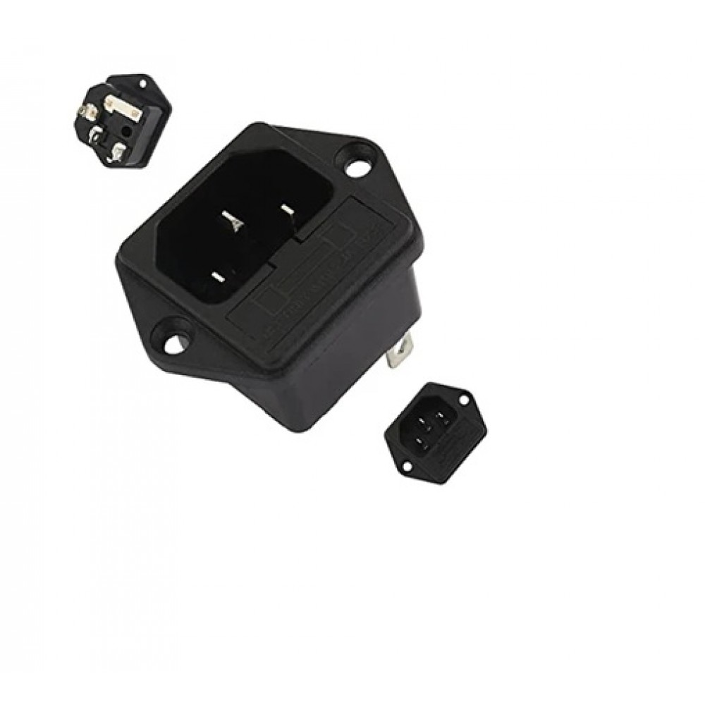 Ac Power Inlet Buy IEC320 C14 3-Pin Male AC Power Inlet Socket with Fuse Holder - 250V ...