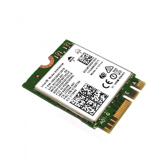 Intel AC8265 NIC - 2.4/5GHz Dual Band Wireless Wi-Fi Bluetooth Card - Wi-Fi 5 & BLE 4.2 - Without Antenna & Cable Intel AC8265 NIC - 2.4/5GHz Dual Band Wireless Wi-Fi Bluetooth Card - Wi-Fi 5 & BLE 4.2 - Without Antenna & Cable